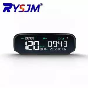 00 X00 태양광 GPS 속도계 게이지 무선 HUD 디스플레이 디지털 주행 거리계 KM/H MPH 시계 모든 차량용