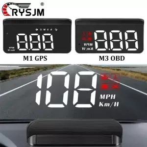 M3 자동차 OBD2 HUD M GPS 헤드업 디스플레이 프로젝션 속도계 알람 프로젝터 디지털 액세서리 유리