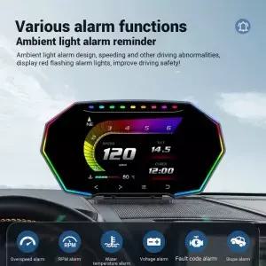 F OBD GPS 헤드업 디스플레이 LCD 터치스크린 자동차 HUD 디지털 온보드 컴퓨터 엔진 전자 액세서리
