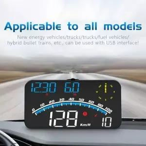 GPS HUD 자동차 범용 헤드업 디스플레이 디지털 속도 계량기 속도계 MPH KMH 프로젝션 거치대 인테리어