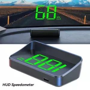 자동차 헤드업 디스플레이 HUD 디지털 GPS 속도계 앞 유리 프로젝터 속도 계량기 KMH/MPH 대형 글꼴 LED
