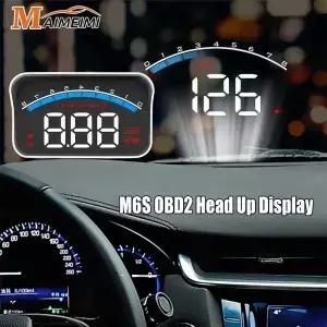 M6S OBD2 HUD 디지털 자동차 헤드업 디스플레이 앞유리 프로젝터 속도계 수온 전압 액세서리 온보드 컴퓨터