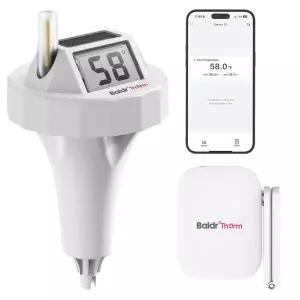 BaldrTherm WiFi 스마트 풀 온도계 IPX8 방수 부유식 디지털 수온 모니터(앱 포함) 연못 온수 욕조