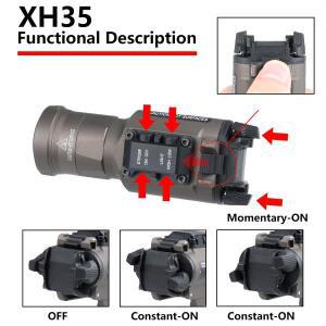 Surefire X300 울트라 XH35 금속 권총 총 전술 조명 20mm 레일 에어소프트 행잉 헌팅 손전등