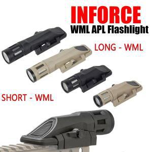 INFORCE WML APL 롱 숏 전술 나일론 순간 지속 스트로브 LED 라이트 20mm 레일 에어소프트 사냥용 G17 G19
