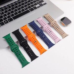 애플 워치용 실리콘 스포츠 스트랩 40mm 49mm 44mm 45mm 46mm 42mm 41mm 팔찌 iWatch 시리즈 11 10 9 8 7 SE 울트라