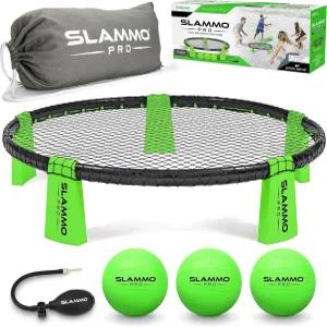 GoSports SLAMMO PRO 게임 세트 - 3개의 볼 펌프 및 휴대용 케이스가 포함된 새롭고 개선된