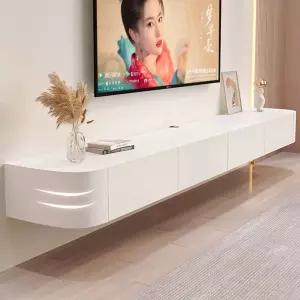 벽걸이 tv 선반 TV 네모형 화이트 애쉬 곡선 거치대