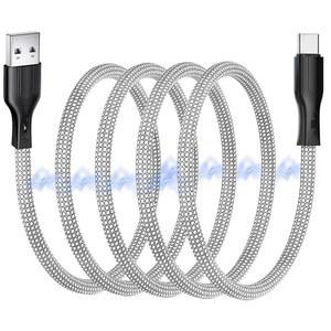 ZPRIL USB C 마그네틱 케이블 3A 고속 충전 3.3피트 코드 정리 유지 A TO TYPE 충전기 코드 삼성호환 삼성제품호환 S10 S9 플러스 노트 9 8 LG호환 V30 V20 G7 (실버 1)