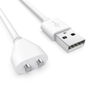 시노악 2핀 6MM 마그네틱 USB DC 고속 충전 케이블 - 충전식 장난감 반려견 추적기 전동 칫솔 페이셜 클렌징 브러시용 2.7피트 교체 코드 6MM(0.24인치)