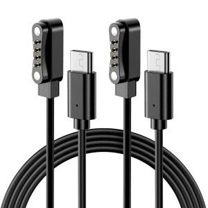 PLAUD 노트 프로 AI 음성 녹음기와 호환되는 TIMOVO 2팩 충전기 교체용 3.3피트 USB-C 마그네틱 충전 케이블 코드 세트
