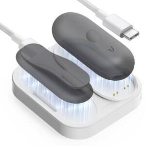 PLAUD NOTEPIN S용 TEDUBAX 충전 도크 USB-C 브레이드 케이블이 있는 2-IN-1 마그네틱 격자 충전기 스탠드 노트핀 S AI 음성 녹음기용 고속 베이스 교체 액세서리