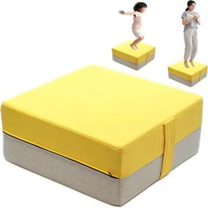 베르두레 트램펄린 쿠션 용 운동 부족 실내 3겹 구조 코일 무음 97 x 인치 50 cm 커버 세탁 가능 스프링