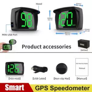 2023 GPS KMH MPH HUD 디지털 속도계 헤드 업 디스플레이 모든 자동차 전기 KM