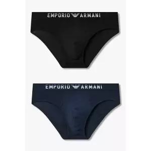 매장정품 EMPORIO ARMANI UNDERWEAR 엠포리오 아르마니 언더웨어 남성 톤온톤 자카드 로고 브리프 2종SET(0