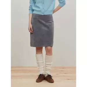 갤러리아 [26S/S] 듀엘 스웨이드 스커트_D261MSD006