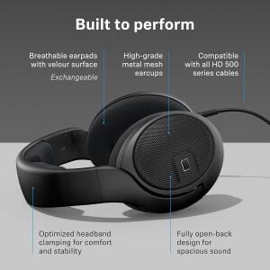 HD 560S 오픈백 120옴 스튜디오 모니터 헤드폰 (녹음, 믹싱, DJ, HiFi 오디오용)