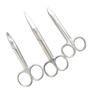 Stainless Steel Cutting Scissors, Straight & Curved Blade Shears for Precise Wire Tools