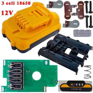 디월트 12V 리튬 배터리 팩 키트용 3셀 18650 DIY 쉘 하우징 박스 케이스