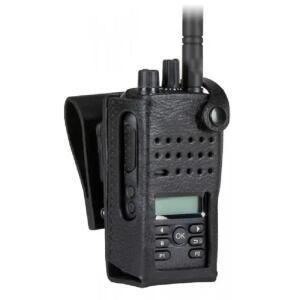 PMLN5867 가죽 운반 케이스, 회전 벨트 루프 포함, 모토로라 DP2600e 양방향 라디오