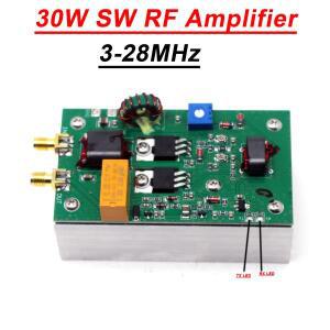 30W 단파 증폭기 보드 3-28MHz CW SSB 리니어 RF 앰프 신호 구동 송수신기 아마추어 라디오 QRP 스테이션