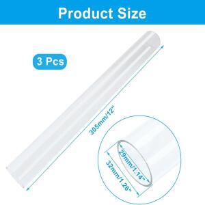 0.87인치(22mm) 내경 x 길이 튜브 플라스틱 폴리카보네이트 3개 원형 투명 파이프