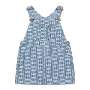 리 키즈 LEEKIDS 리로고 프린트 데님 멜빵치마 LK2501OR71DE