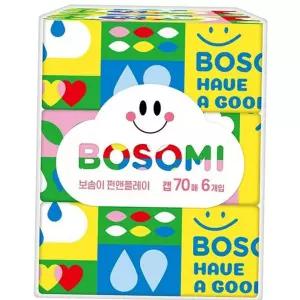 펀앤플레이 보솜이 물티슈 70매 6입 캡형 깨끗한나라