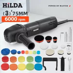 광택기 자동차 왁싱 폴리싱 유막제거 HILDA 속도 조절 가능 전기 연마기 기계 가구 연마 전동 공구 3 인치
