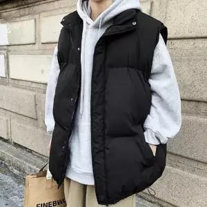 [하프클럽/셀럽하우스]데일리 남성 베스트 오버핏패딩조끼 겨울 패딩조끼