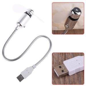 미니 모바일 USB 전원 냉각 선풍기, 유연한 구스넥 송풍기, 데스크탑 PC 컴퓨터 노트북 태블릿용