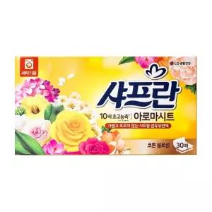 샤프란 세탁기용 아로마시트 30매 코튼블로섬