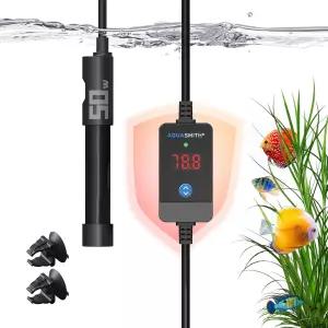 아쿠아미스 수족관 히터 50w/100w/150w/200w/300w/500w 잠수식 어항 외부 LED 컨트롤러 과열 방지 및 물을