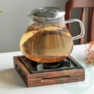 내열유리 주전자 2L 유리티포트 차물통 티메이커 티워머 차망포트