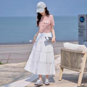 미에스틸로 여성 투피스 원피스 여름 아우터에 레이스 나시 스커트 세트 ADOR