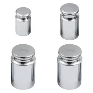 Utoolmart 4pcs 보정 무게 세트 200g 100g 50g M1 정밀 그램 저울 디지털 크롬 도금 강철 - 총 550g