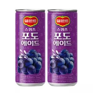 스퀴즈 델몬트 포도 240mlx30캔 에이드 탄산음료수 에이드음료 수 캔음료