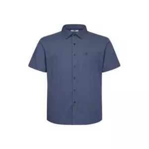 닥스셔츠 DAKSSHIRTS 면혼방 프린트 반팔셔츠 레귤러핏 네이비