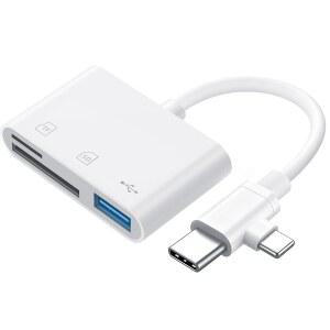 아이폰호환 IPAD용 SD 카드 리더 USB 어댑터 플러그 및 플레이 트레일 게임용 카메라 뷰어는 TF 필요 없음