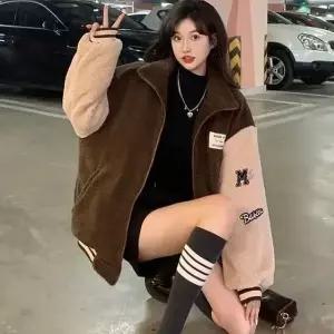 [하프클럽/]2color 잠바 후리스 바시티 야구점퍼 자켓 뽀글이 여자