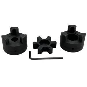 Saelno 1/2인치에서 7/8인치 L075 유연한 3피스 L-Jaw 커플링 세트 및 통나무 목재 스플리터용 고무