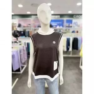품절임박 [크로커다일레이디] 망사 후드 베스트 브라운 CLEM-TS223 2712909