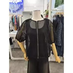 [밸리걸] 세이브존01 노카라 메쉬 반팔 집업 자켓 628830 (S50938274)