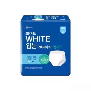 화이트 생리대 입는 오버나이트 팬티형 대형 8개입