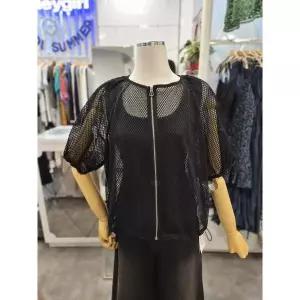 [밸리걸] 세이브존01 노카라 메쉬 반팔 집업 자켓 628830 (50938274)
