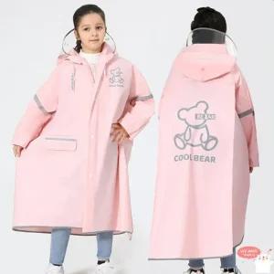 판초우의 여아 남아 초등 학생 EVA 우비 여름철 장마철 비옷 우의 레인코트 모자