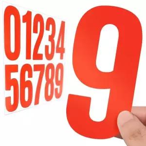 숫자 스티커 0-9 레드 높이 10cm 번호 넘버링 라벨 사물함번호
