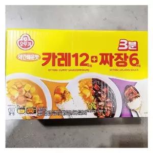 오뚜기 3분 카레_짜장 200G X 12 + 200G X 6