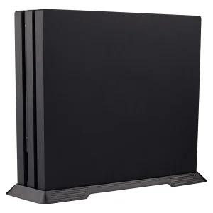 PS4 프로 콘솔용 익스트림레이트 블랙 세로 스탠드 스테디 베이스 마운트 홀더 냉각 구가 내장된 미끄럼