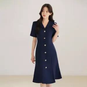 시크라인 XXL까지) 엠피트 카라 플레어 원피스 하객룩 오피스룩 면접룩 격식룩 빅사이즈